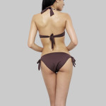 בגד ים שילובי צבעים גב חום